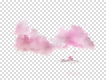 a pink smoke cloud on a transparent background