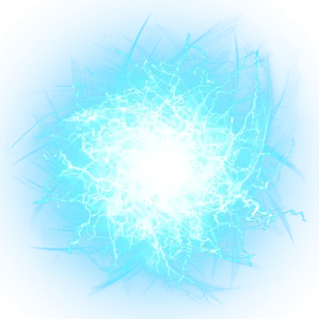 an electric discharge in a blue background