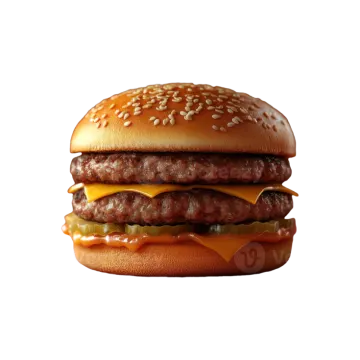 a hamburger on a white background