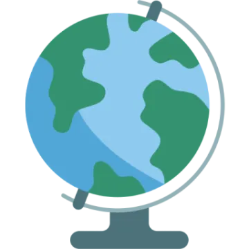 a globe on a white background