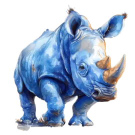 a drawing of a rhino