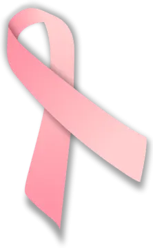 pink ribbon on white background