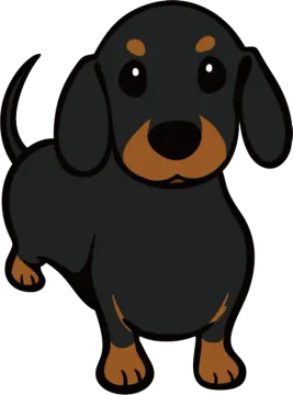 a black and tan dog with brown eyes