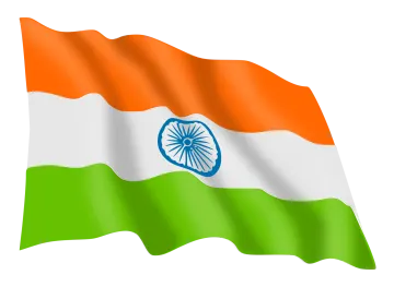 the indian flag on a white background