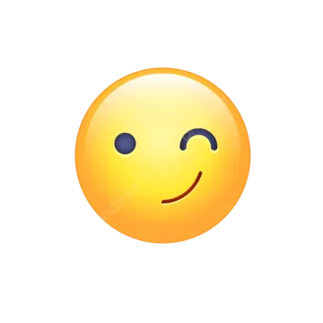a yellow smiley face on a white background