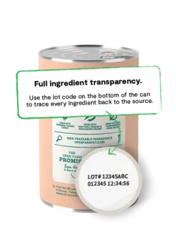 a can of white paint with the text, full ingredient transparency