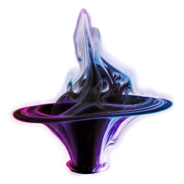 a purple and blue liquid in the shape of a star