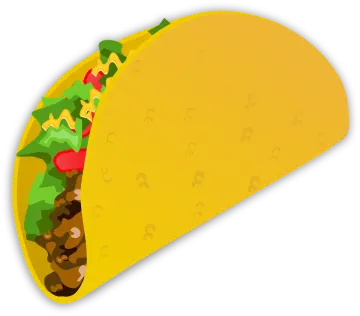 a tacoa on a white background
