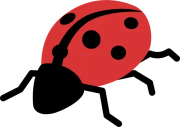 a ladybug on a white background