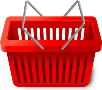 a red shopping basket