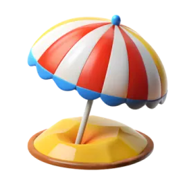 a small toy with an umbrella on it