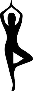 a silhouette of a woman doing yoga