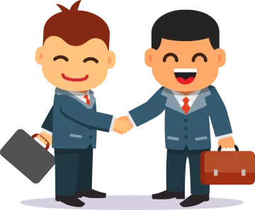 two businessmen shaking hands