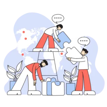 a group of people working on a project