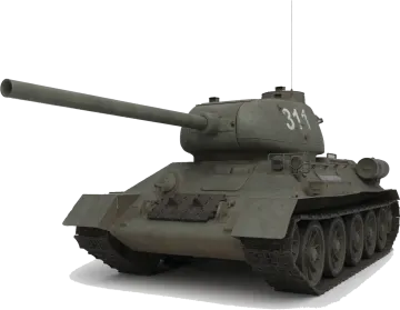 an old tank on a white background