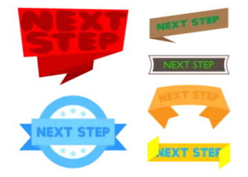 a set of four different colored arrows