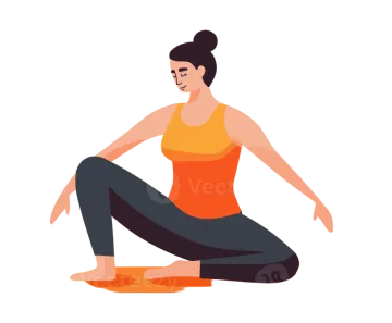a woman doing yoga on a mat