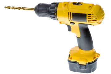 a driller on a white background