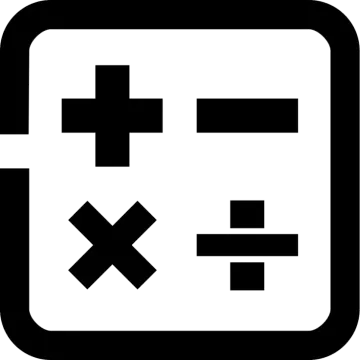 a black and white icon of two crosses