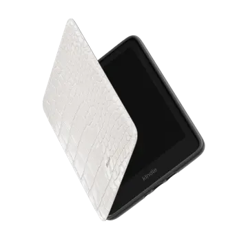 a white crocodile skin case for the ipad