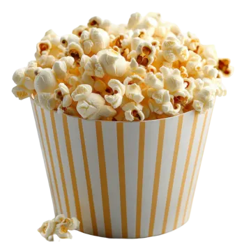 a cup full of popcorn