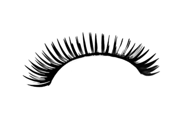 a close up view of a black eyelashes