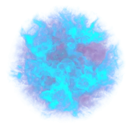 a blue and purple colored powder on white background