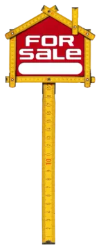 a ruler with the word for sale on it