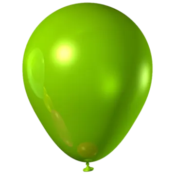 a green balloon on a white background