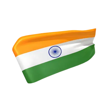 the indian flag on a white background