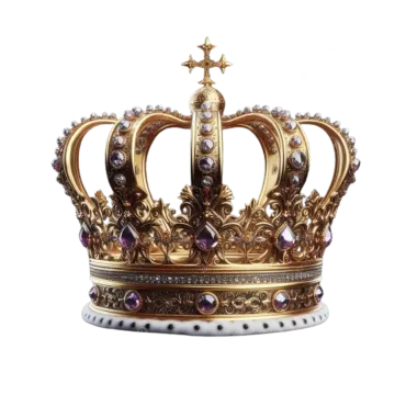 a gold crown on a white background