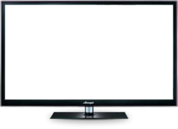 a flat screen tv on a white background