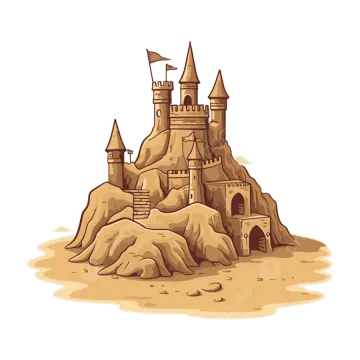 an illustration of a sand castle