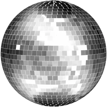 a disco ball on a white background