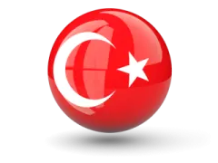 the flag of turkey on a ball