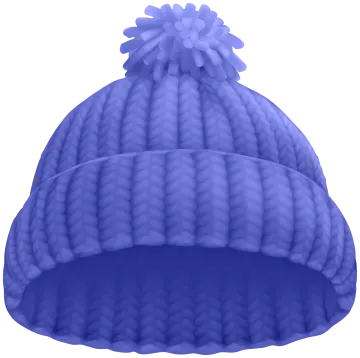 a blue beanie hat with a bow on top