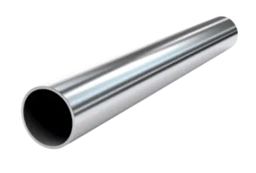 a stainless tube on white background