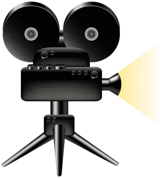 an image of a video camera on a tripod