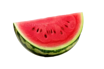 a slice of watermelon on a white background