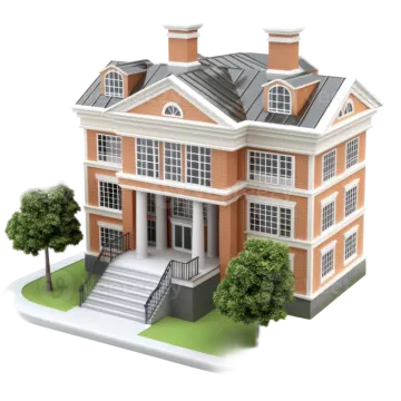 a model of a house on a white background