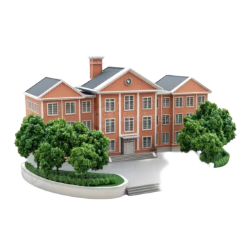 a model of a house with trees and bushes