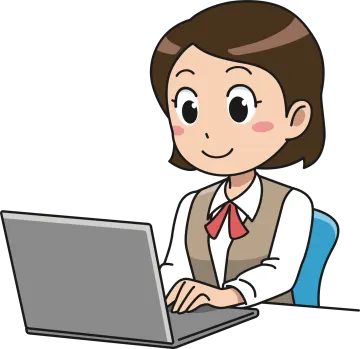 a woman working on her laptop