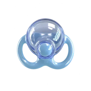 a blue paco on a white background