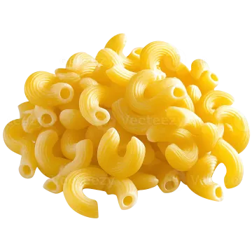 a pile of pasta on a white background