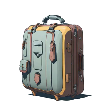 a piece of luggage on a white background