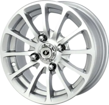 a silver wheel on a white background
