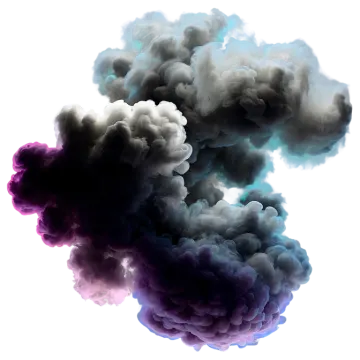 black and purple smoke