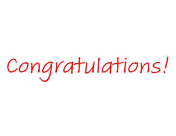 the word congratulations on a white background