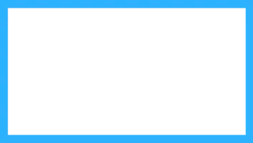a white square frame on a blue background