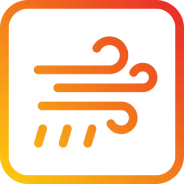 a red and yellow icon of a shopping cart